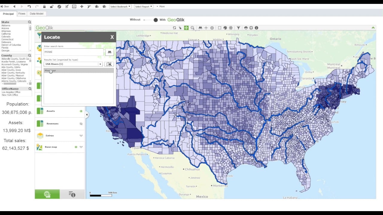 GeoQlik cartographie de données